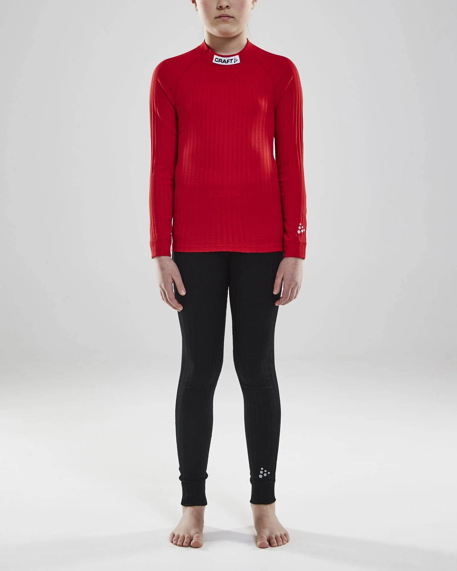 Junior Progress Baselayer CN LS - BRIGHT RED