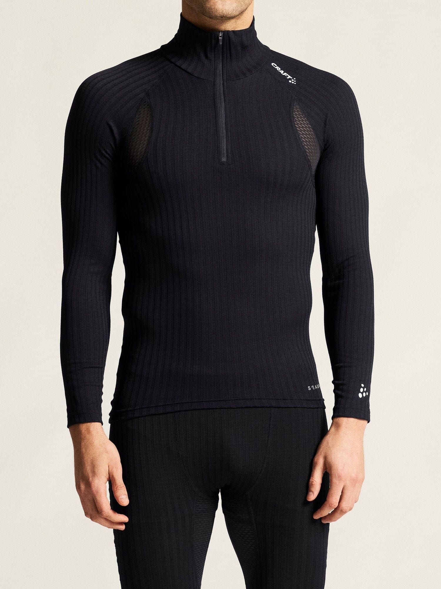 Men's Active Extreme X 1/4 Zip Baselayer - Black - Image 3