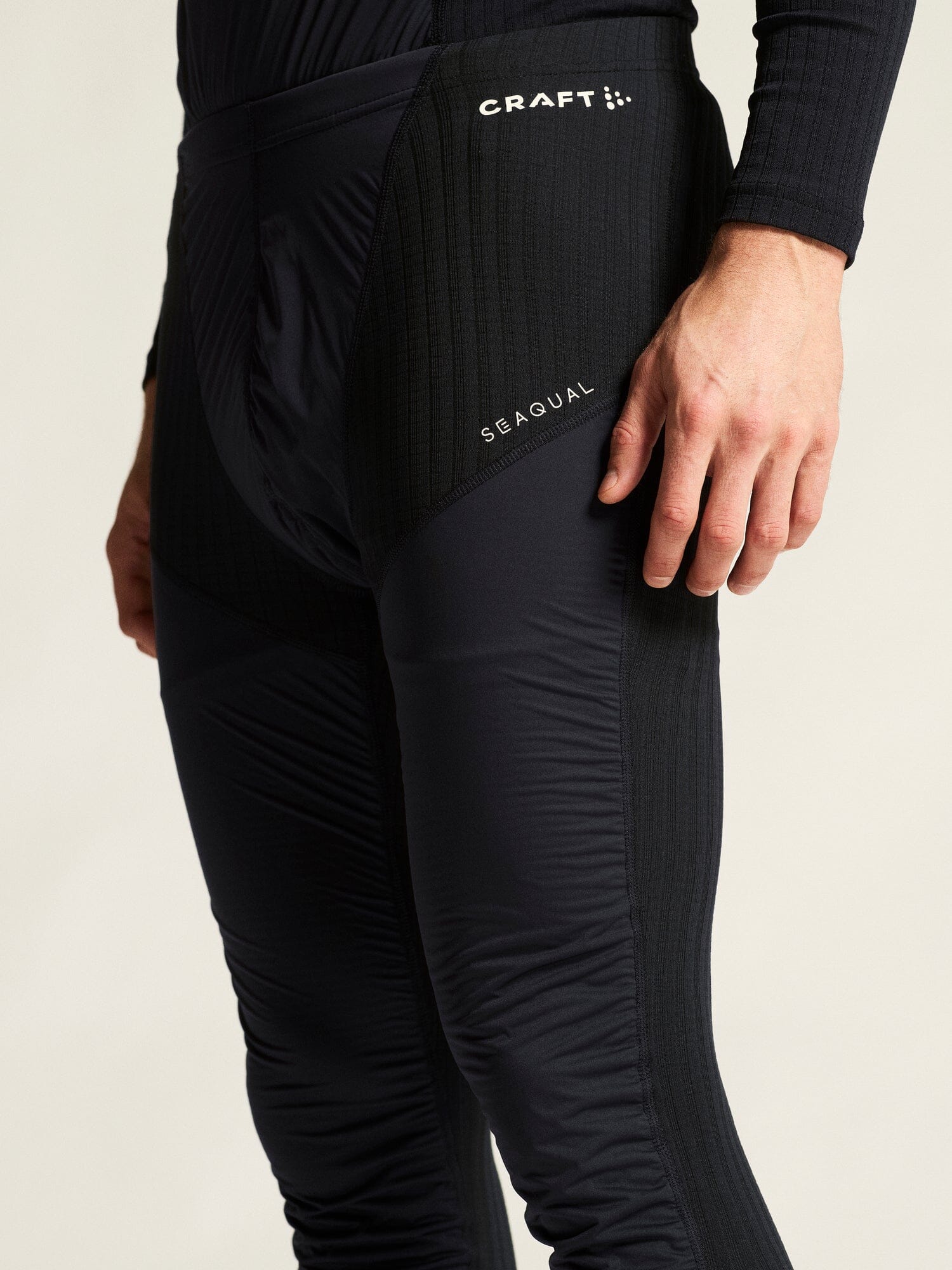 Men's Active Extreme X Wind Baselayer Pants - Black/Granite - Image 3