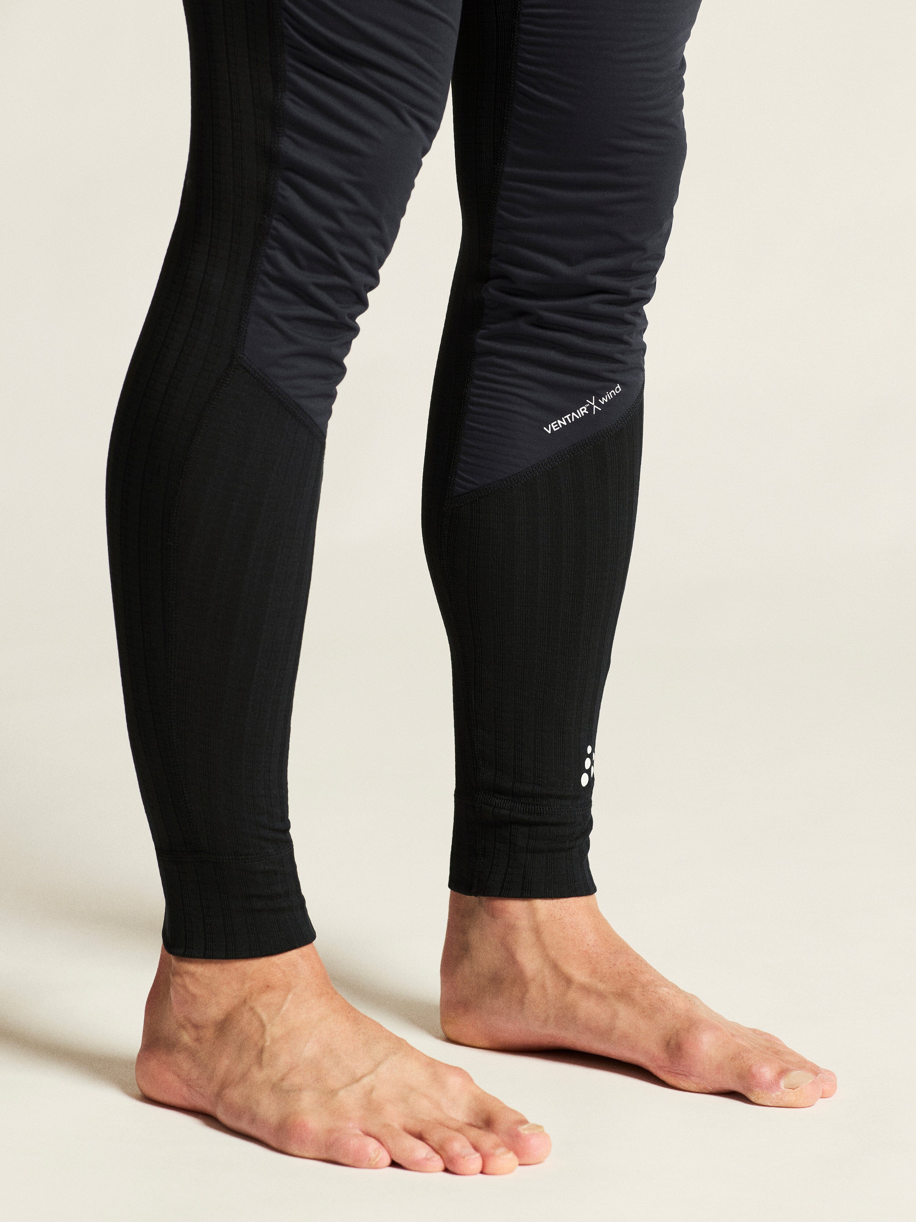 Men's Active Extreme X Wind Baselayer Pants - Black/Granite - Image 4