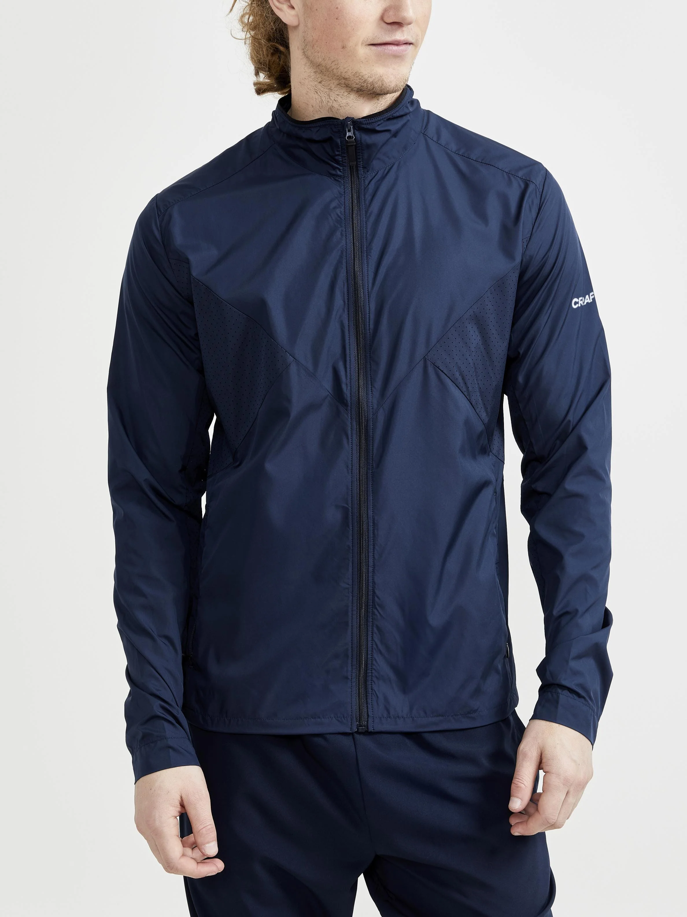 Men's ADV Essence Wind Jacket - Biome/Blaze - Image 7