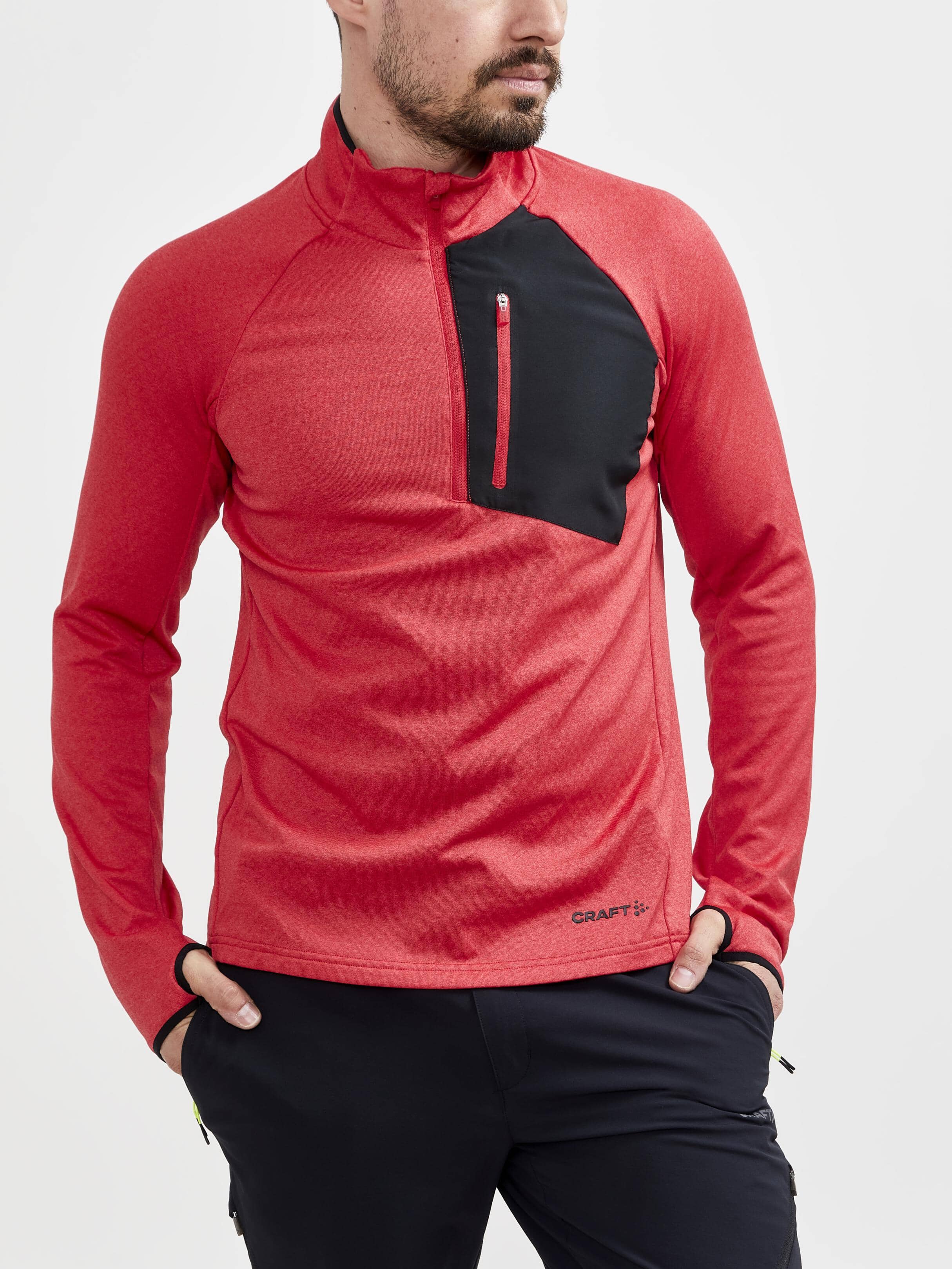 Men's Core Trim Thermal Midlayer - LYCHEE-MELANGE