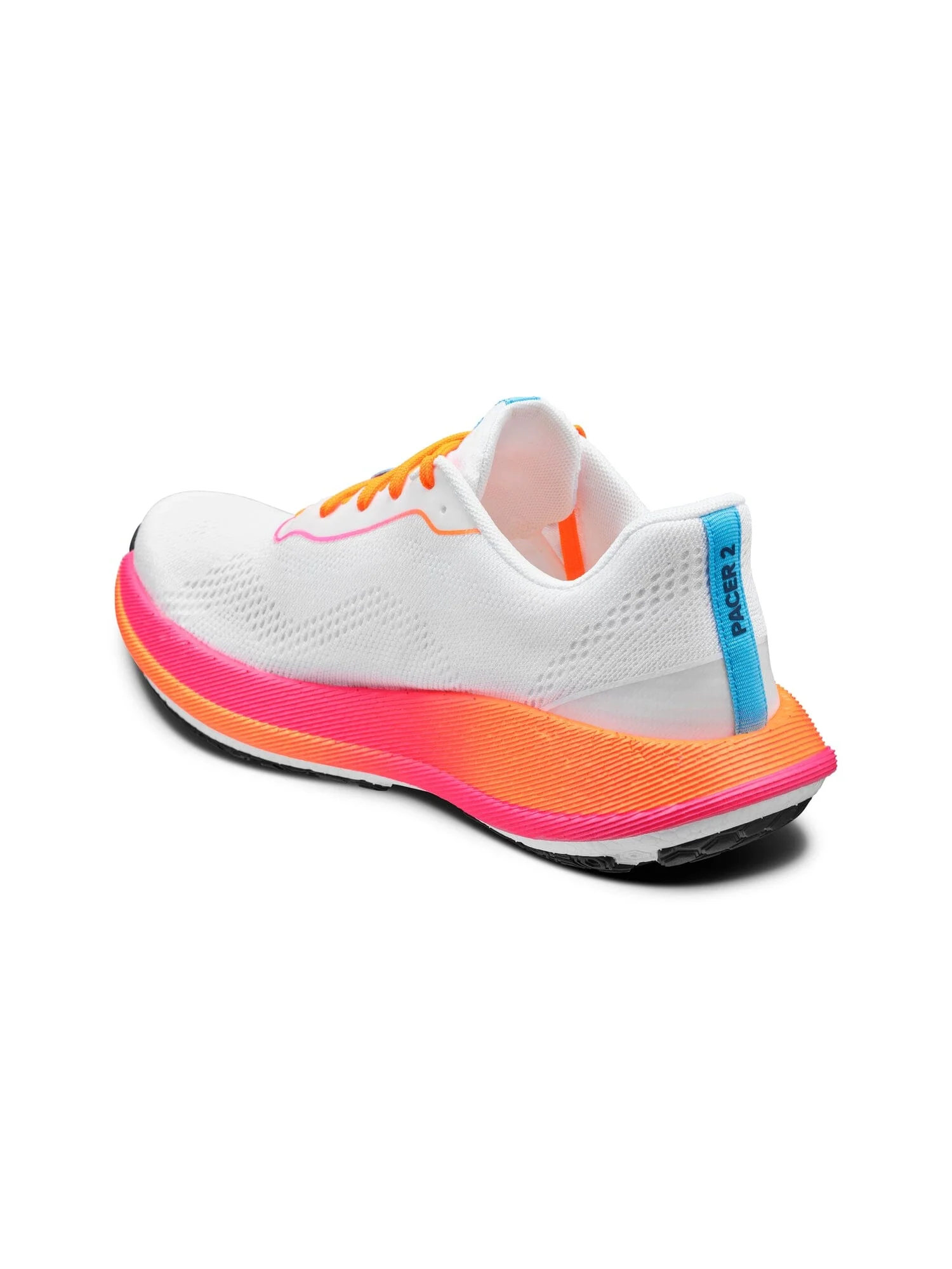 Men's Pacer 2 Running Shoe - White/Flourange - Image 6