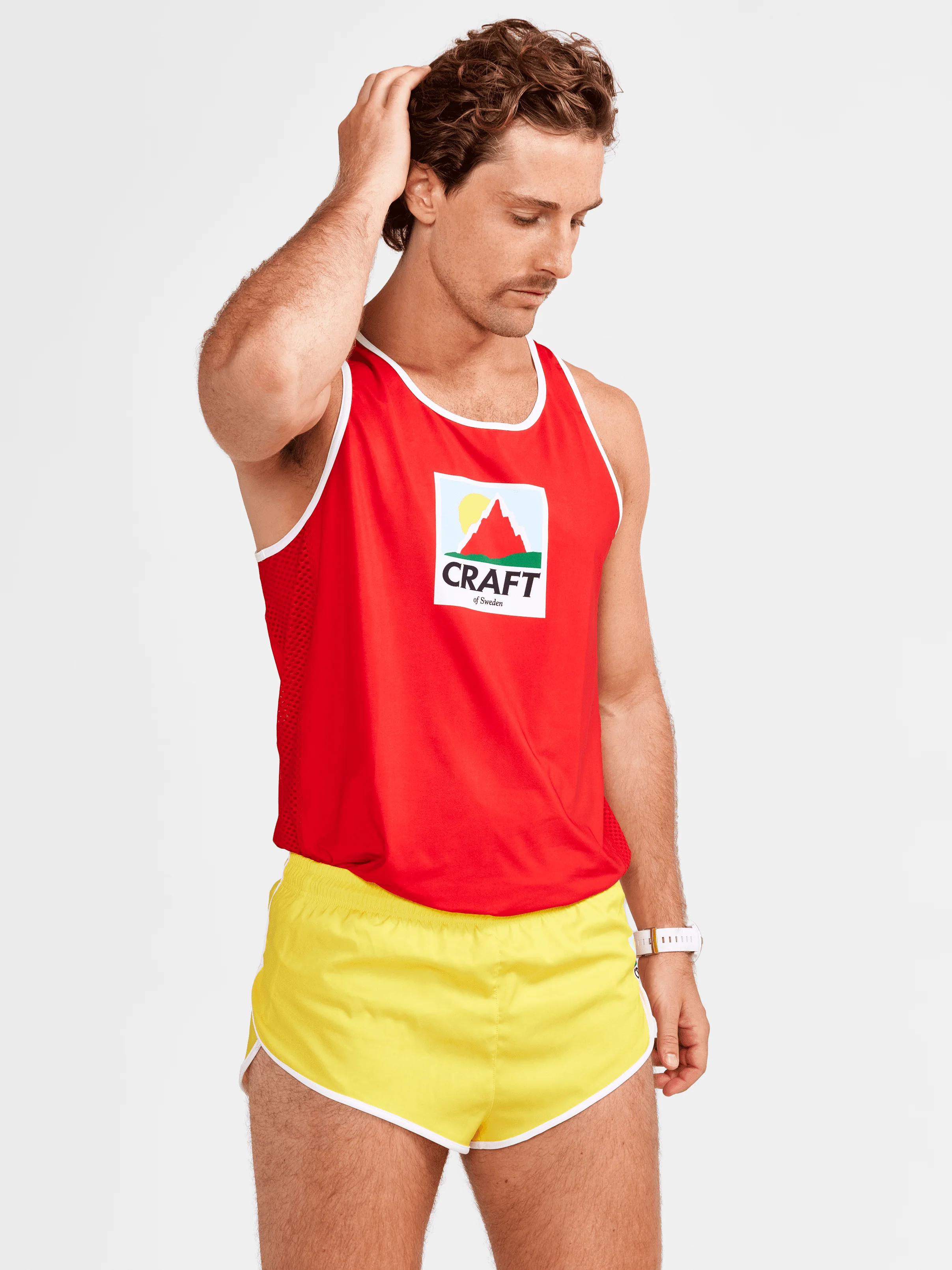 Men's Retro Elite Custom Singlet - CAYENNE
