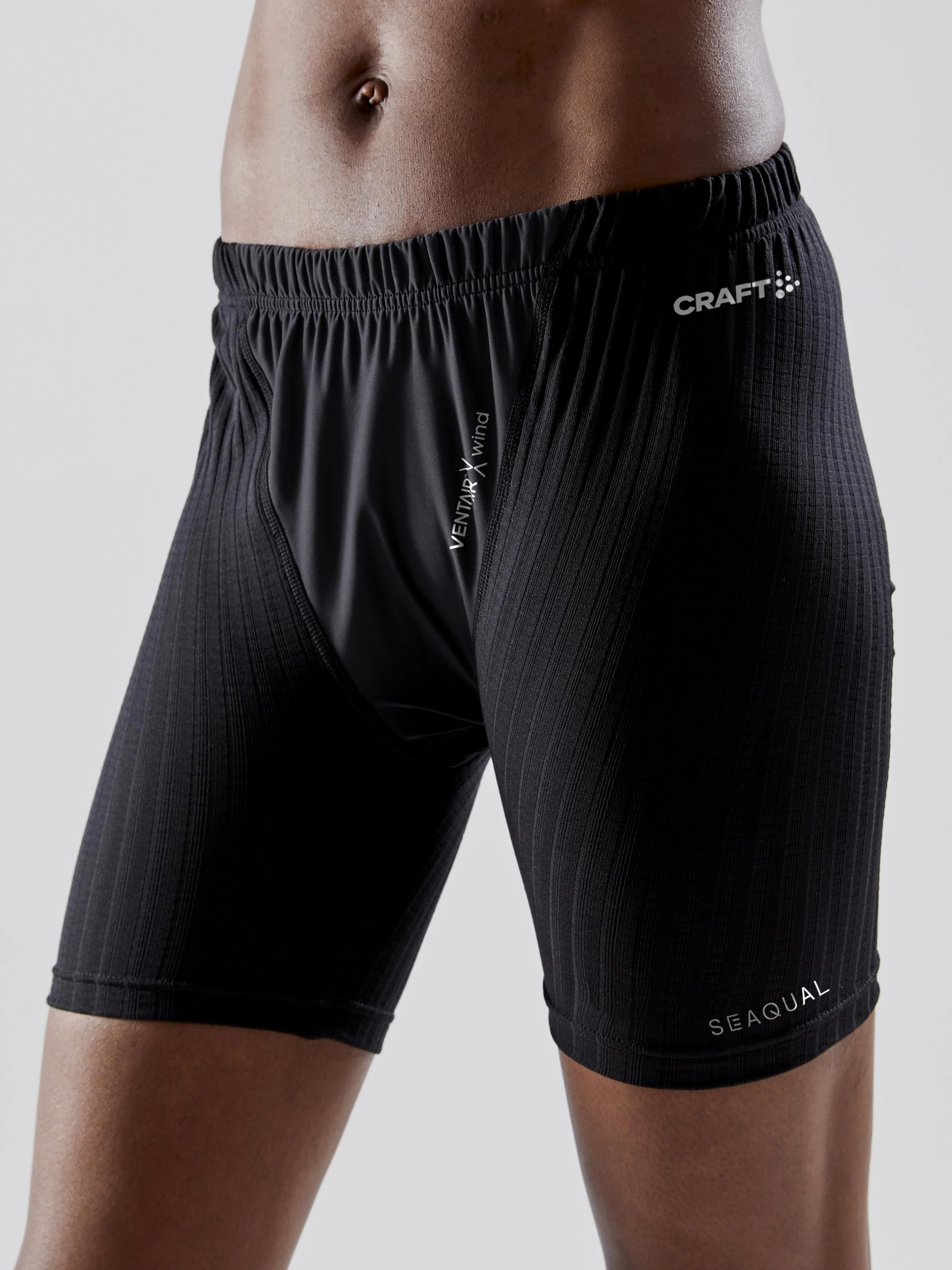 Women's Active Extreme X Wind Boxer Baselayer - Black/Granite - Image 4