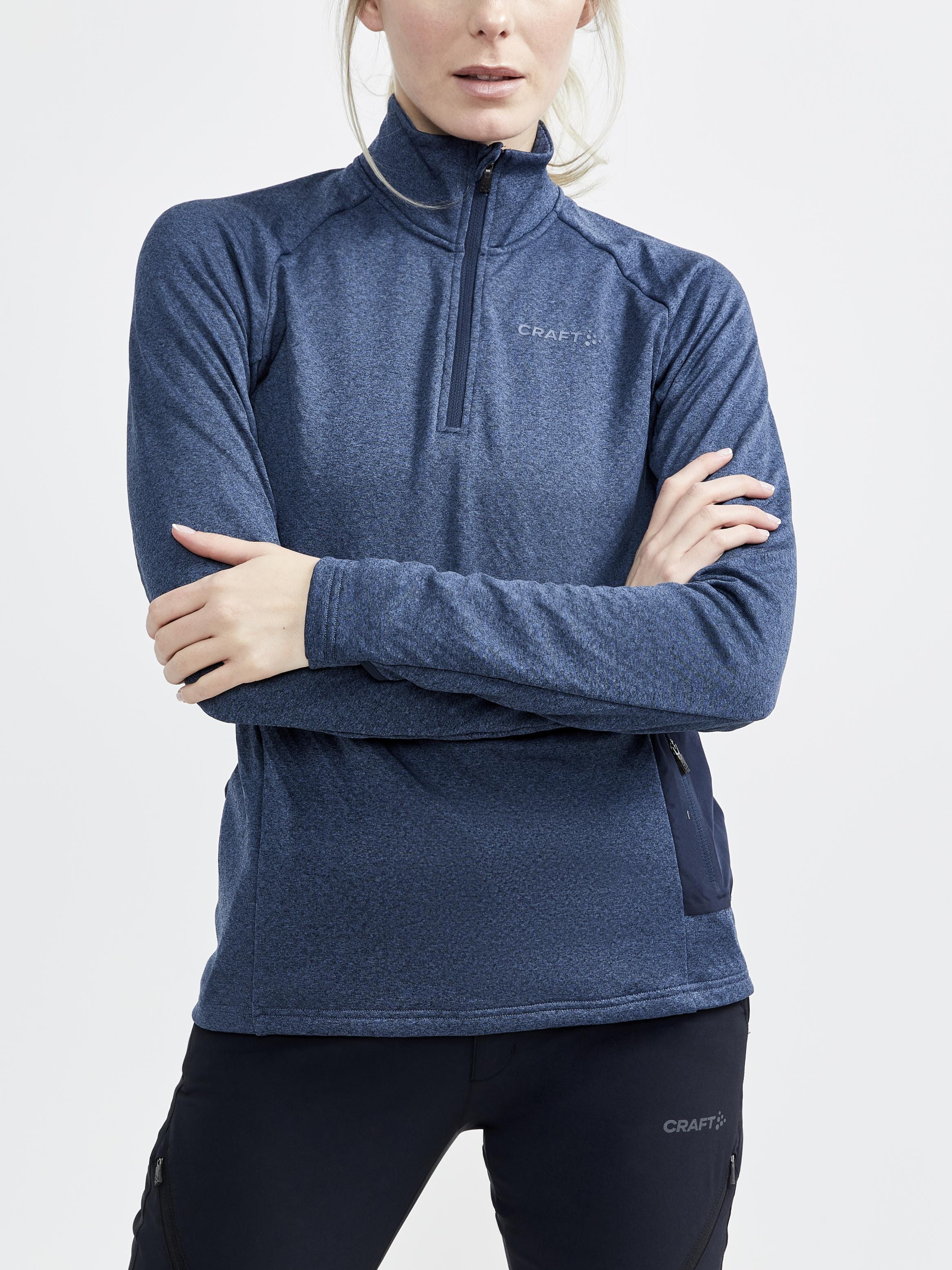Women's Core Trim Thermal Midlayer - BLUES-MELANGE