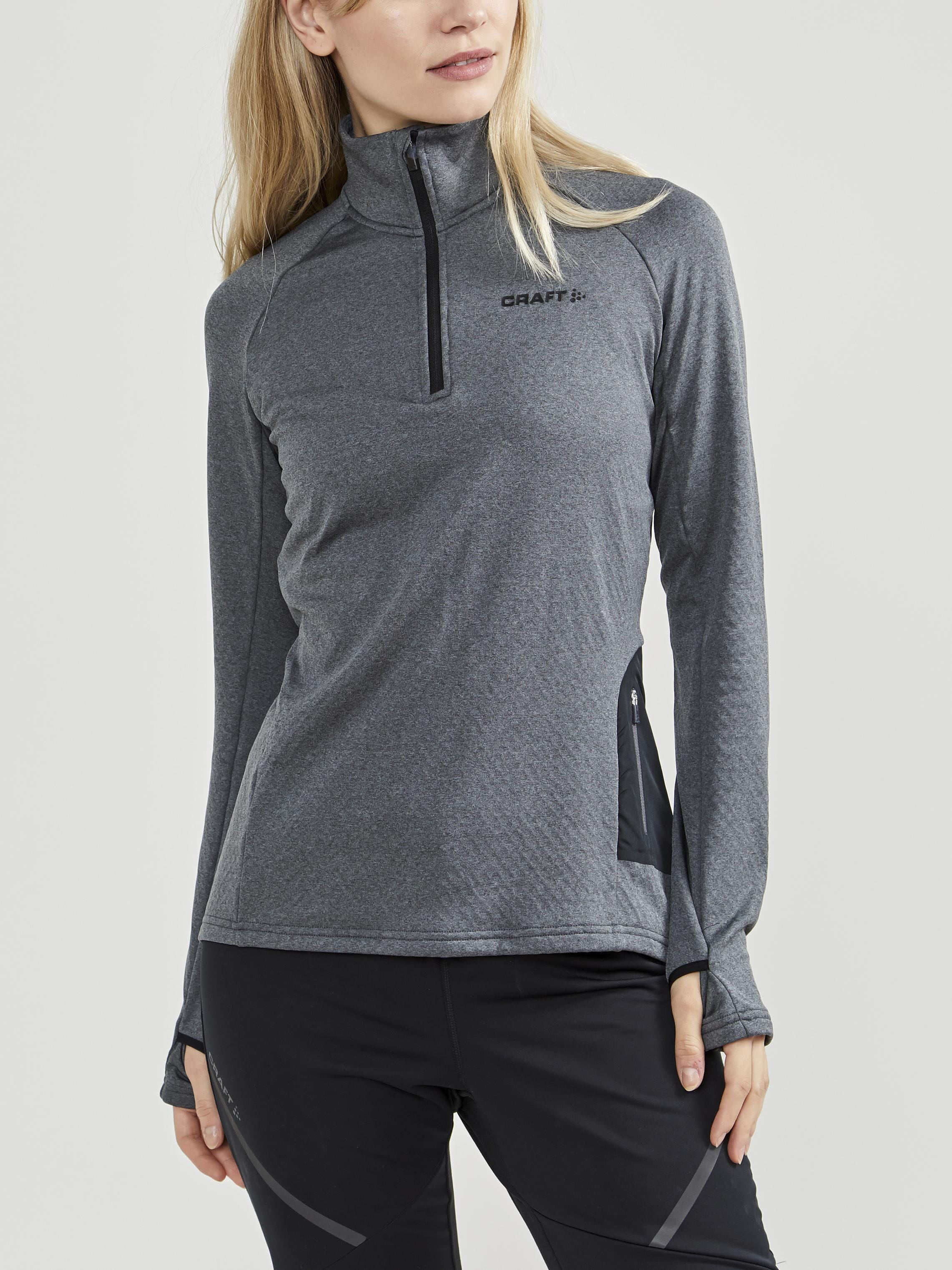 Women's Core Trim Thermal Midlayer - Dk Grey Melange