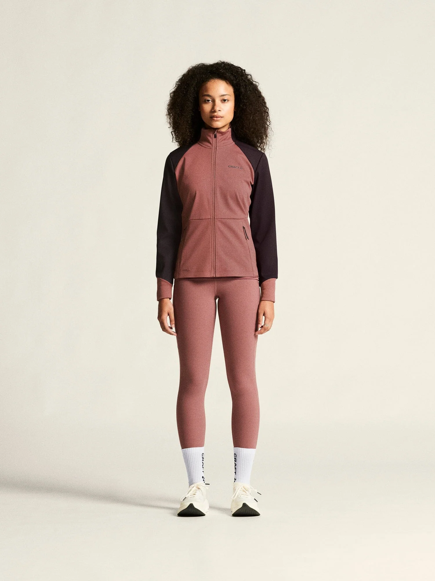 Women's Core XC Training Jacket - Rose Brown/DK Plum