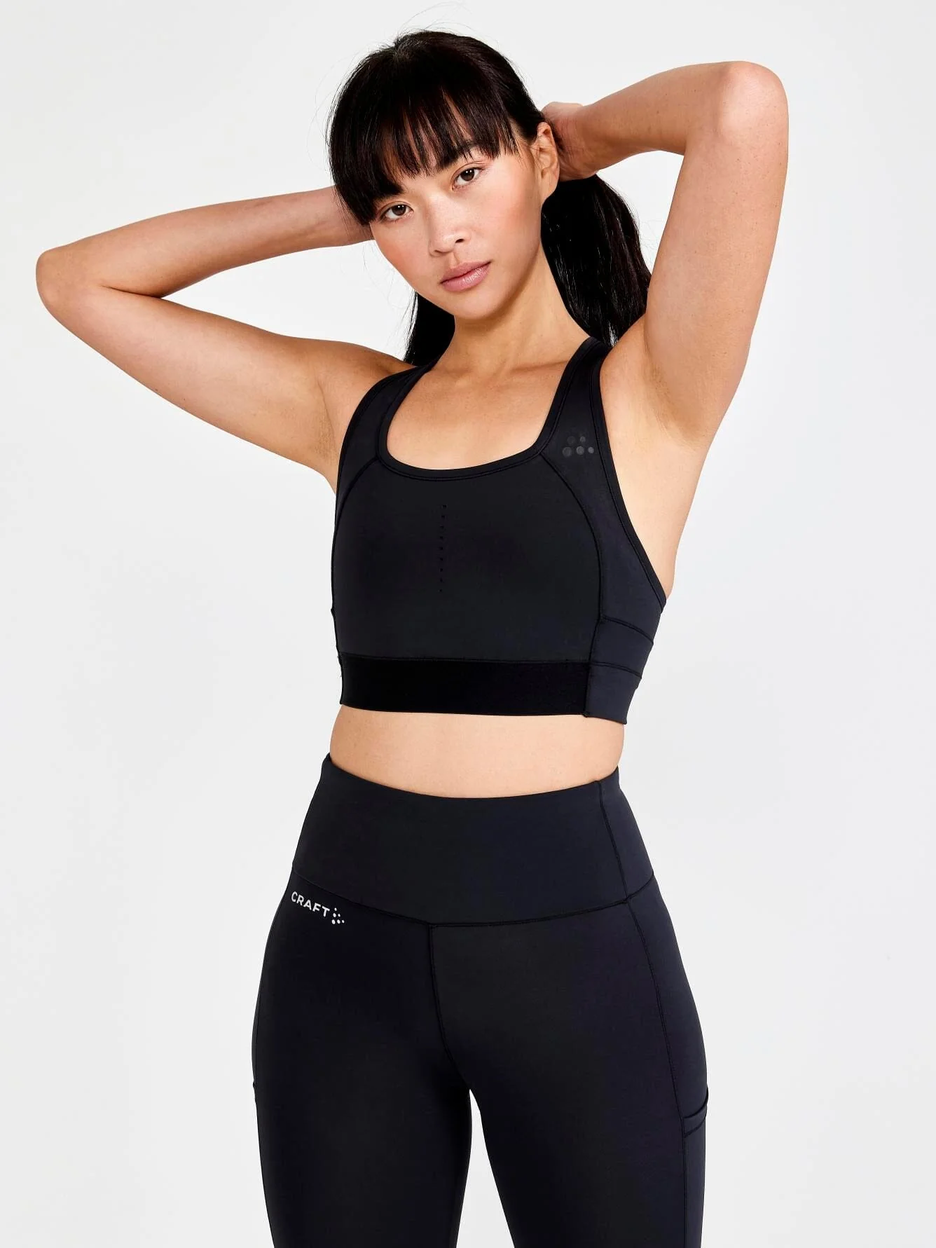 Women's Pro Charge Blocked Training Sport Top - Black