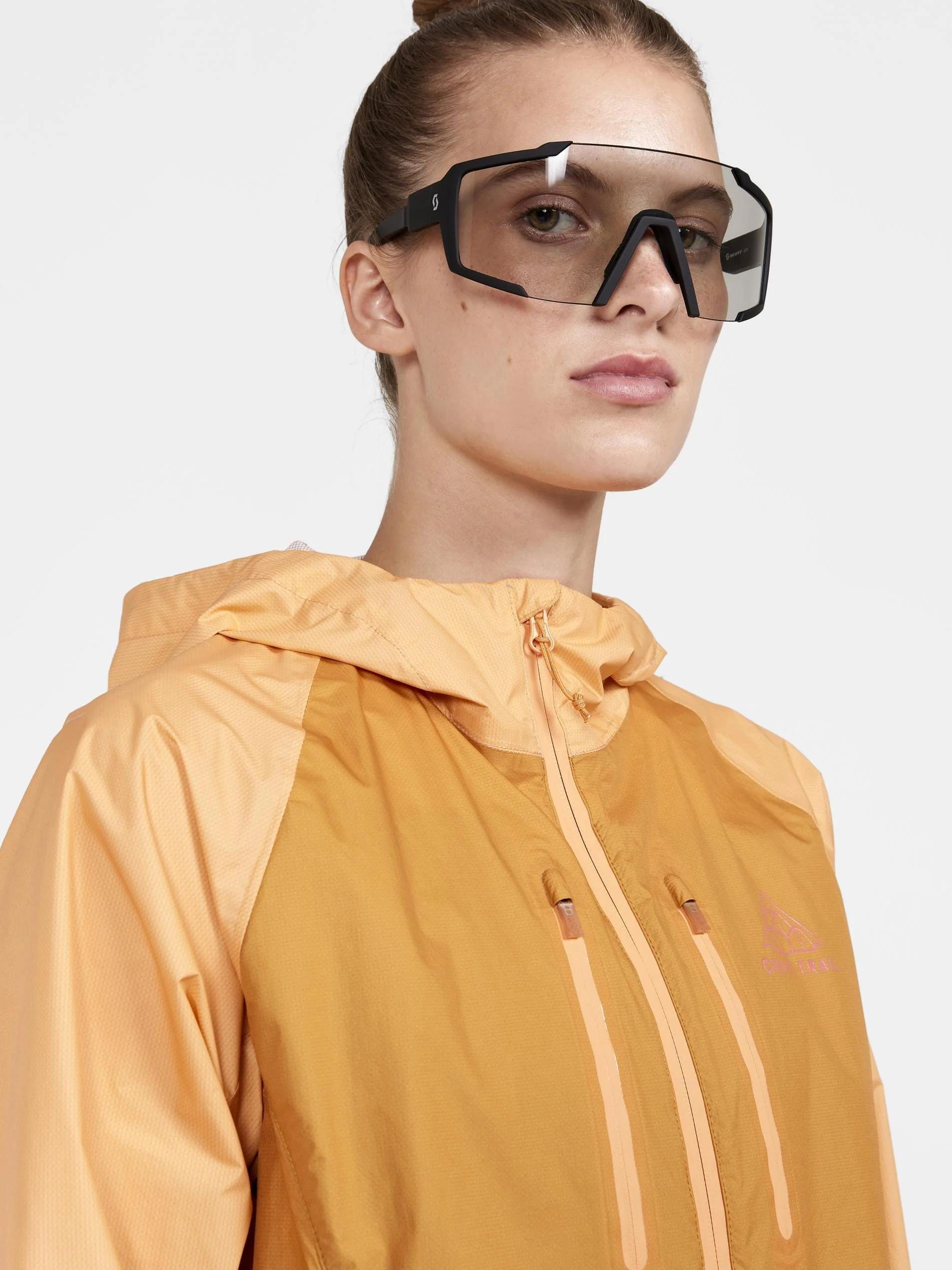 Women's Pro Trail Running Light Weight Jacket - PEACH-DESERT - Image 3