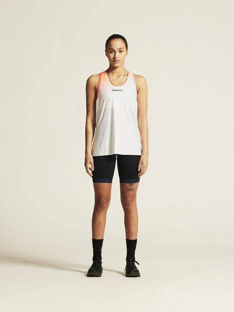 Women's Race Day Singlet - White/Multi