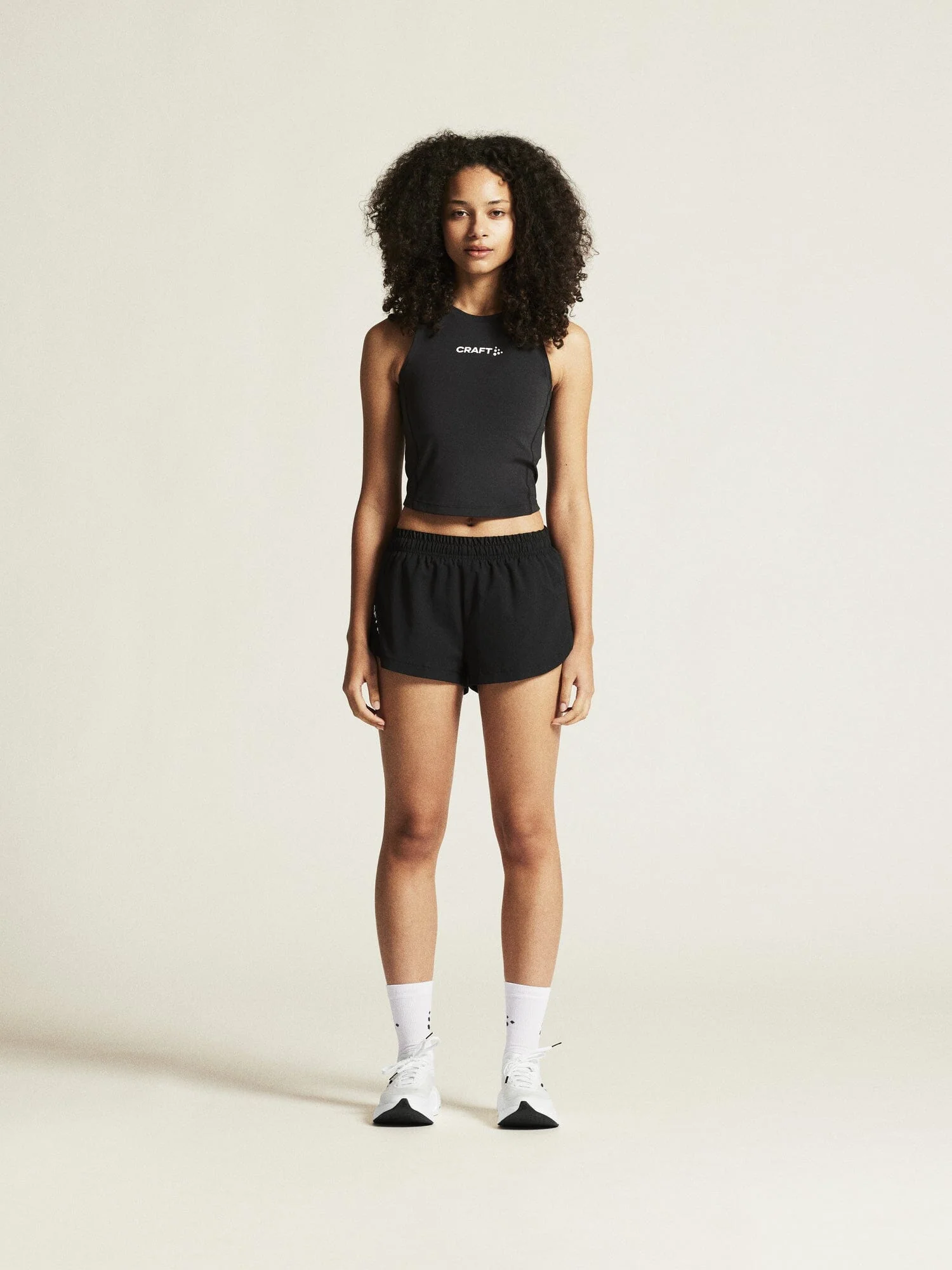Women's Rush 2.0 Crop Singlet - Black